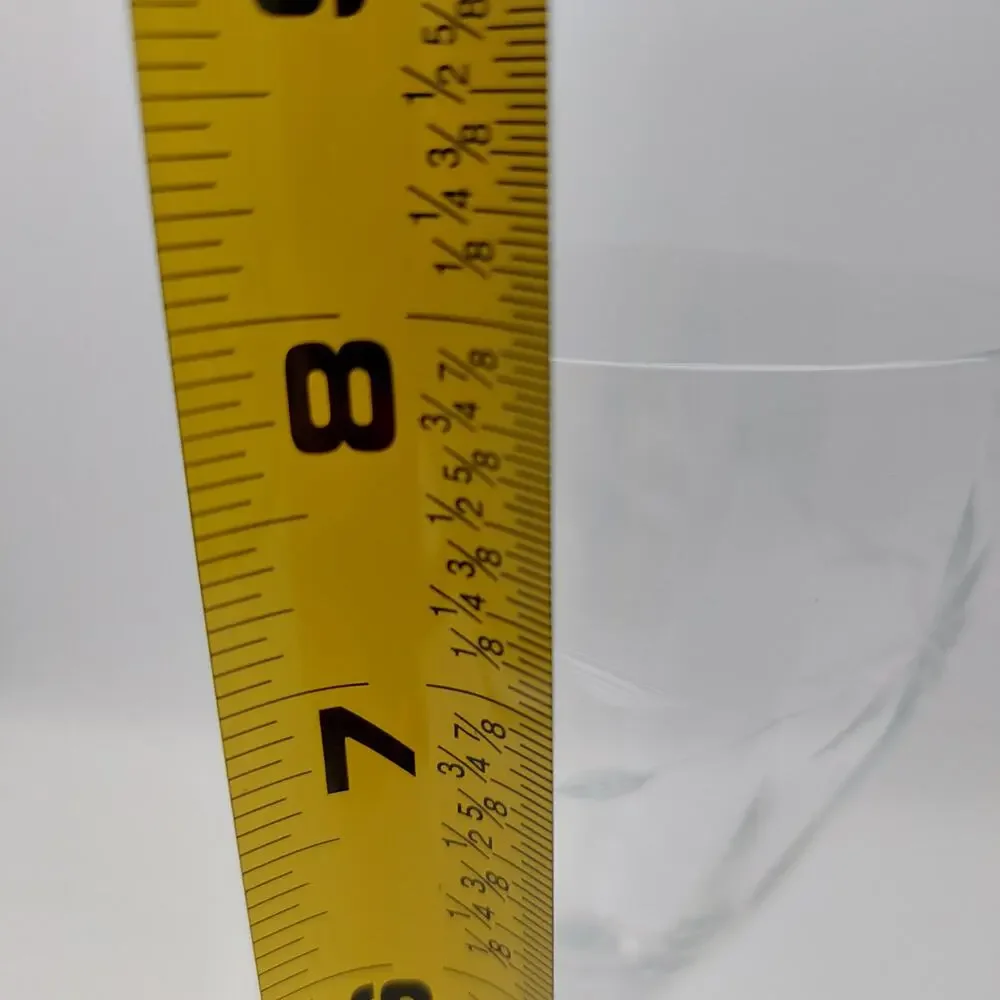 Vintage Etched Glass Wine Goblets Starburst Pattern Set of 2